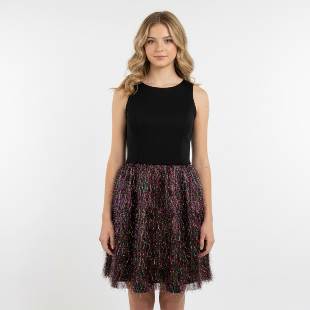 sz 16 NEW Zoe Ltd Color War Roxi Neon Sparkly Flutter‎ Mesh Skirt Tween Dress